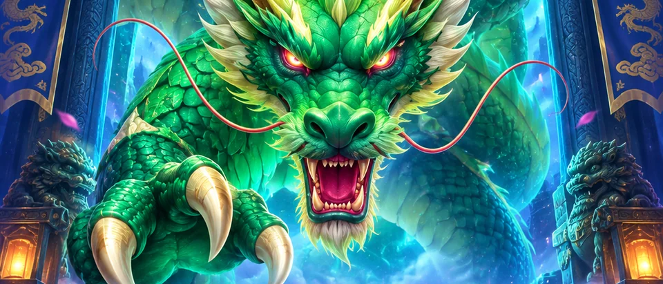 Ilustração do slot Mythical Guardians com portal místico e guardiões
